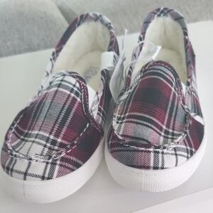 Gigil Girls Plaid Slip On Sneakers Faux Fur Lined I Have 3 SIZE (1) And‎ One 13